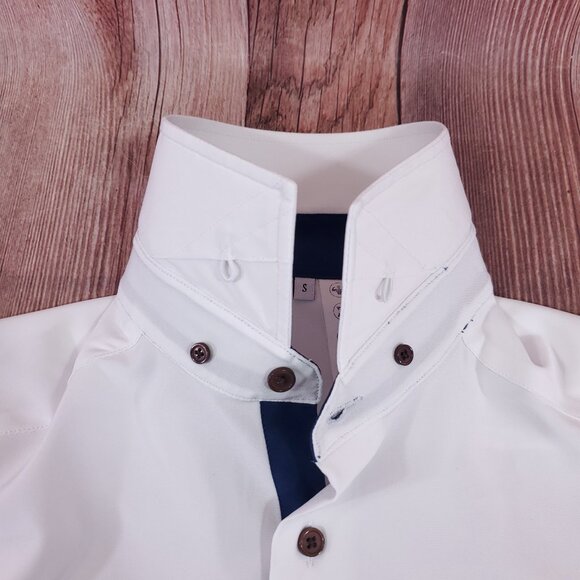 State & Liberty Shirt Small The Springer Limited Edition White with Navy Accents - Picture 7 of 14